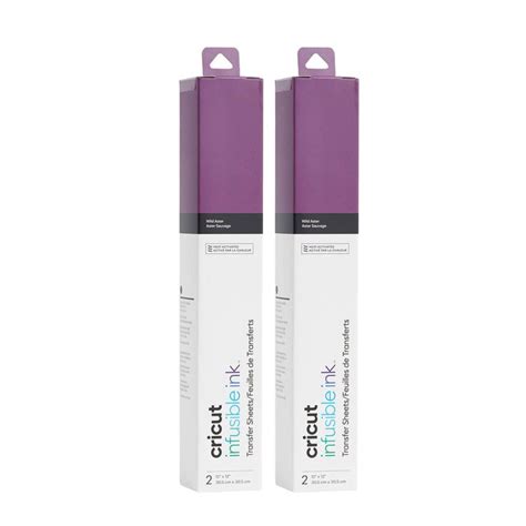 Cricut Infusible Ink Transfer Sheets 2-pack (Wild Aster); Produces stunning, vibrant, professional, and permanent heat transfers; Requires compatible Infusible Ink blank (sold separately) and Cricut EasyPress™ 2 or heat press that reaches 400°F (205°C); Transferred inks never flake, peel, crack or wrinkle